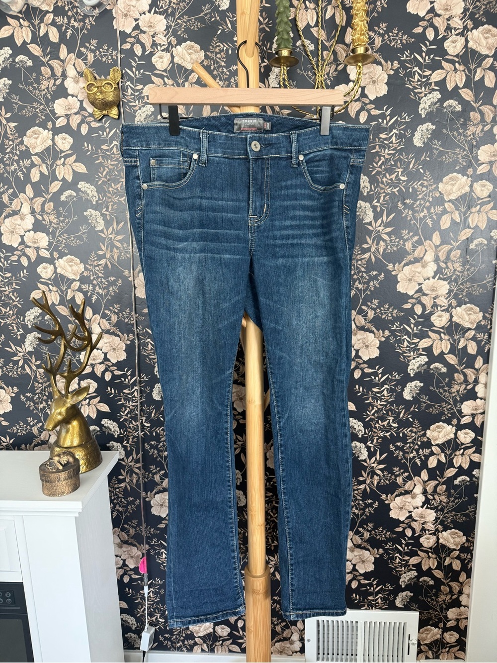 torrid Dark Blue Straight Leg Jeans